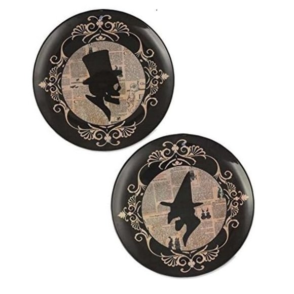 Bethany Lowe Designs Halloween Silhouette Melamine Plates - Two Assorted - Picture 1 of 6